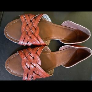 Brown leather sandals 8